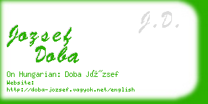 jozsef doba business card